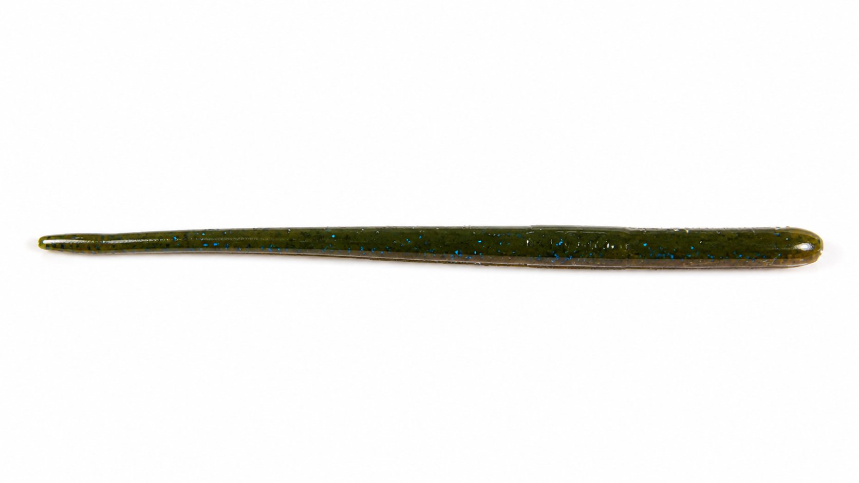 Sonoran Senko stick bait in green pumpkin with blue flake